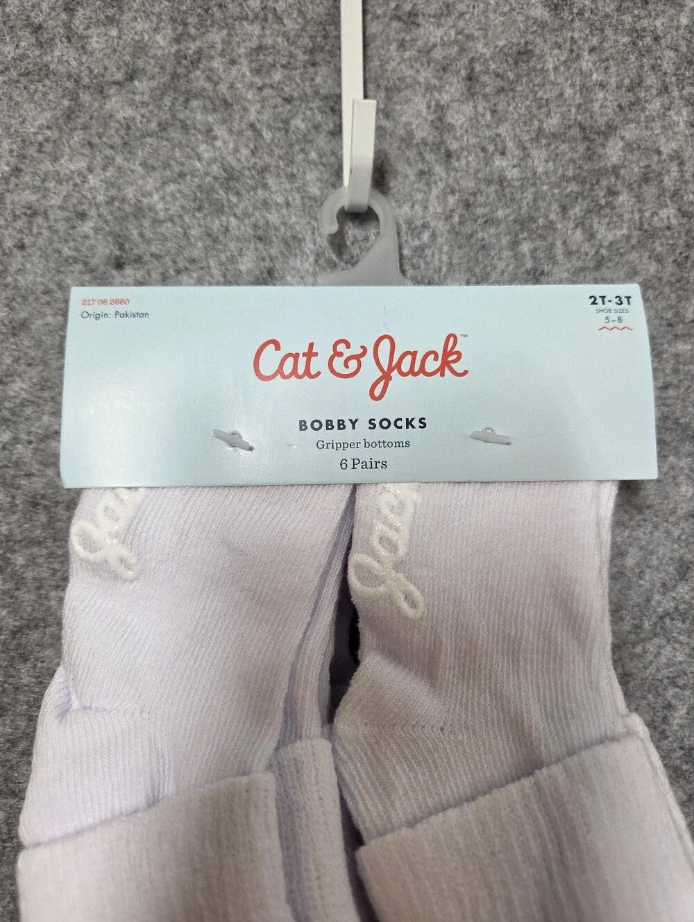 Cat & Jack White Kids Bobby Socks -  6-Pack 2T-3T Nwt